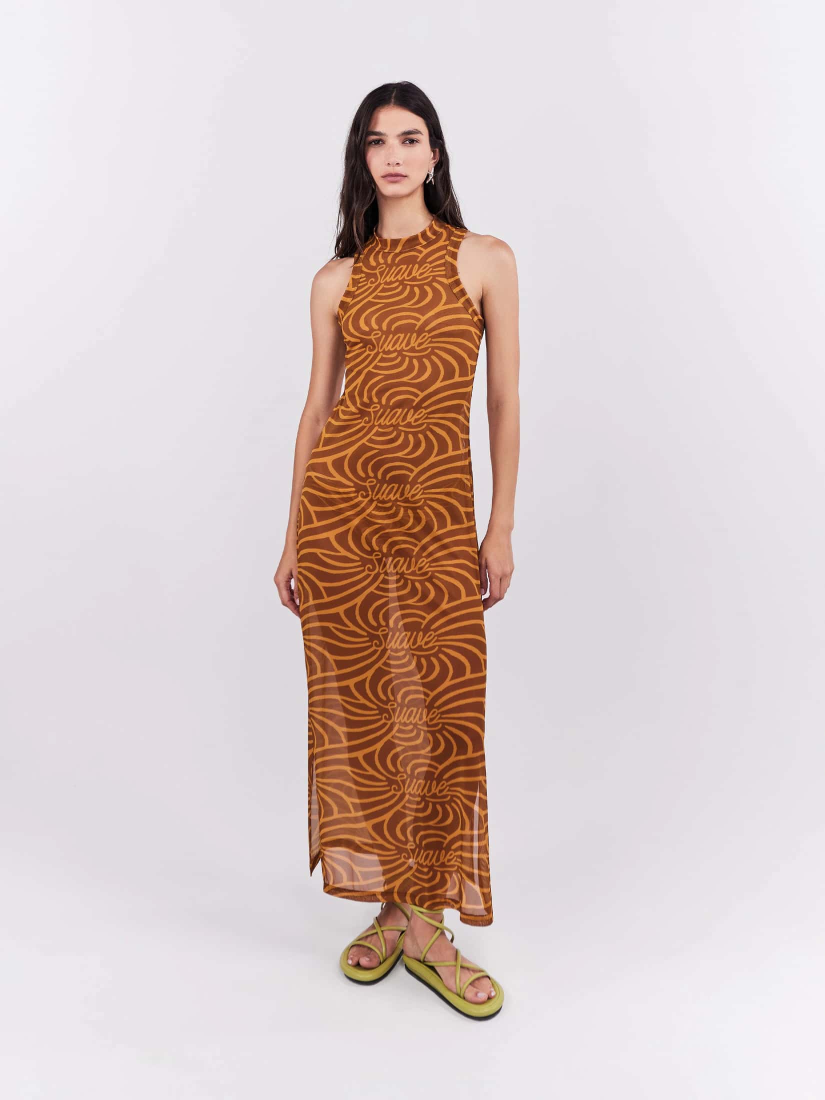 Mesh Dress Suave - Ocre