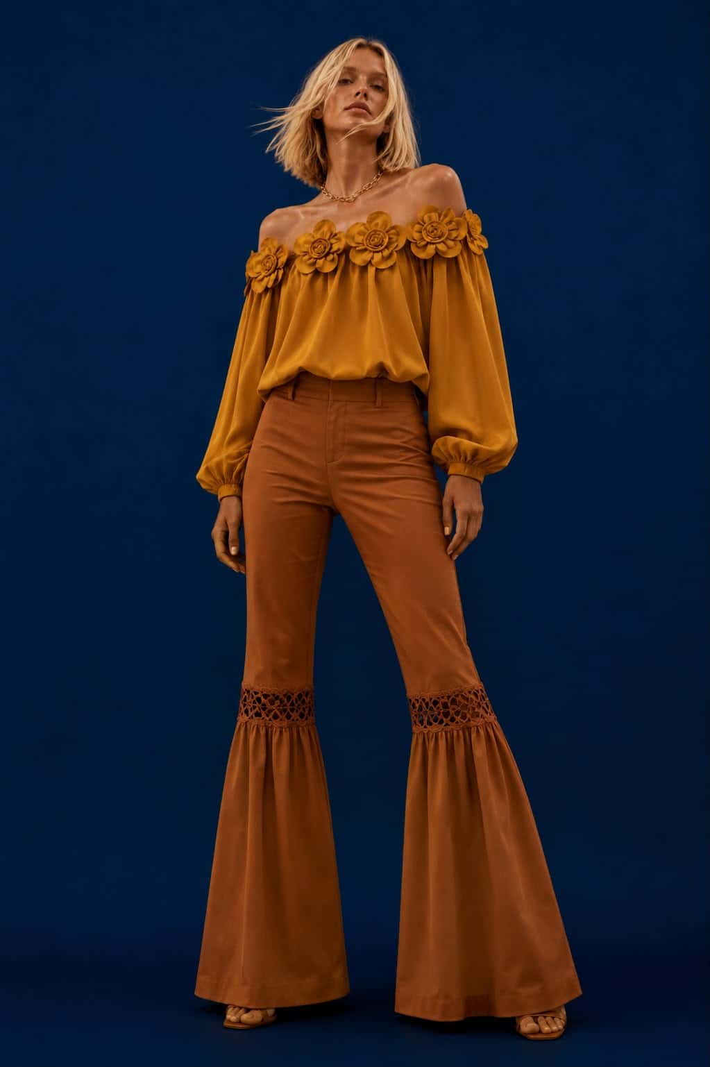 Blusa Magnoleah mostaza - miniatura 4