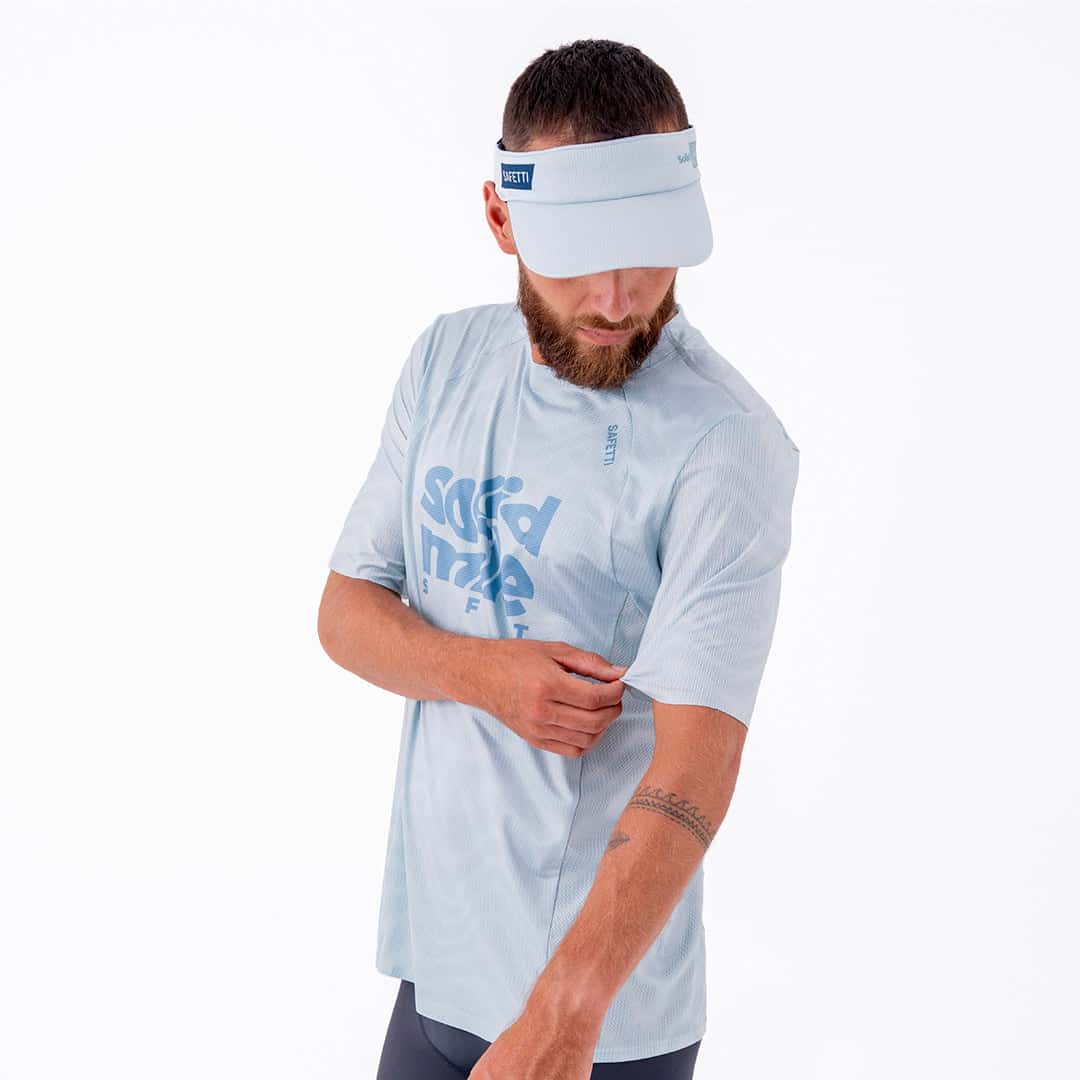 CAMISETA RUNNING MANGA CORTA PRO 405 AZUL CLARO PARA HOMBRE - miniatura 3