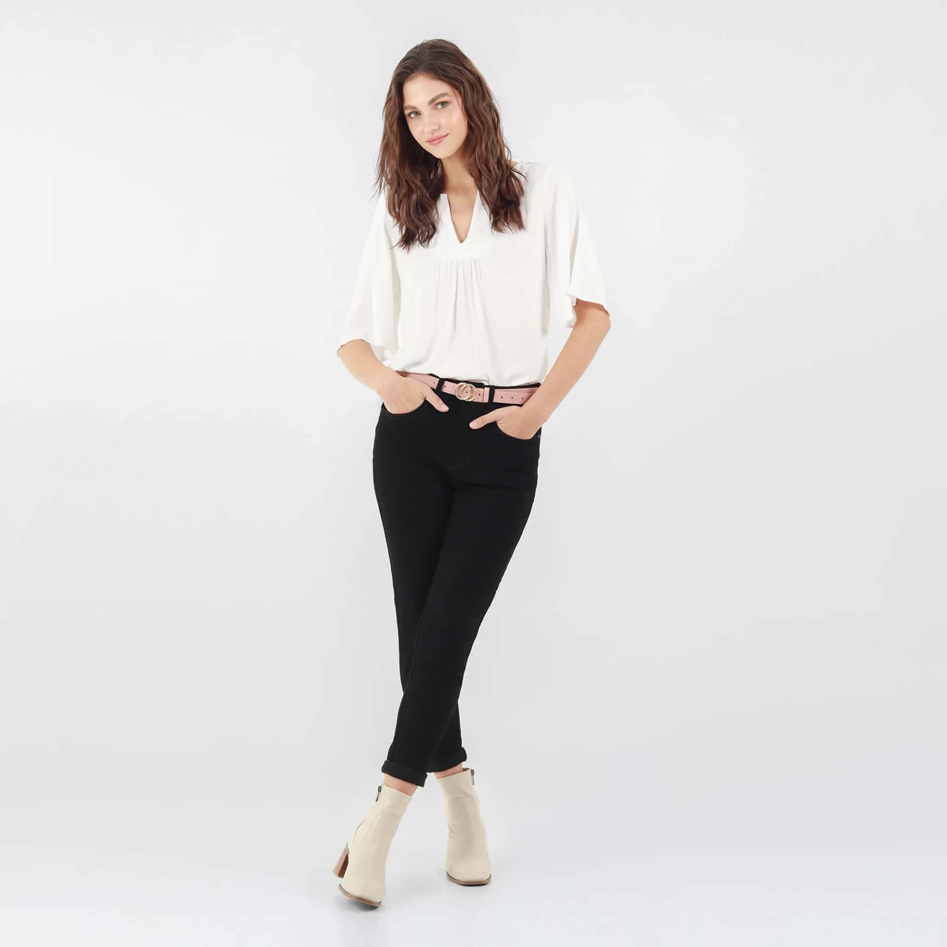 Jean Tiro Medio Bota Skinny