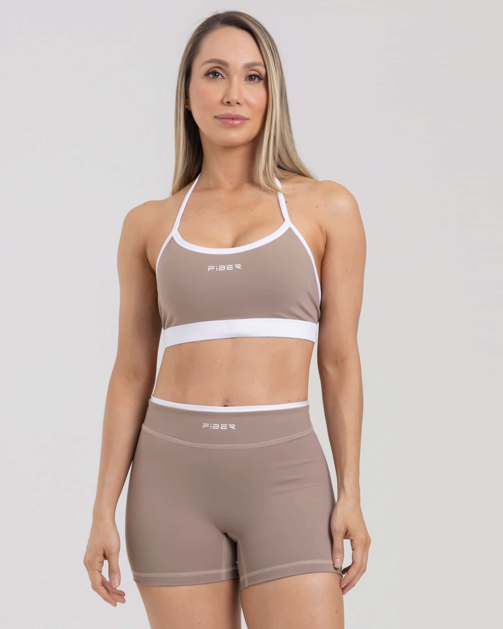Top halter marron taupe new dawn FIBER
