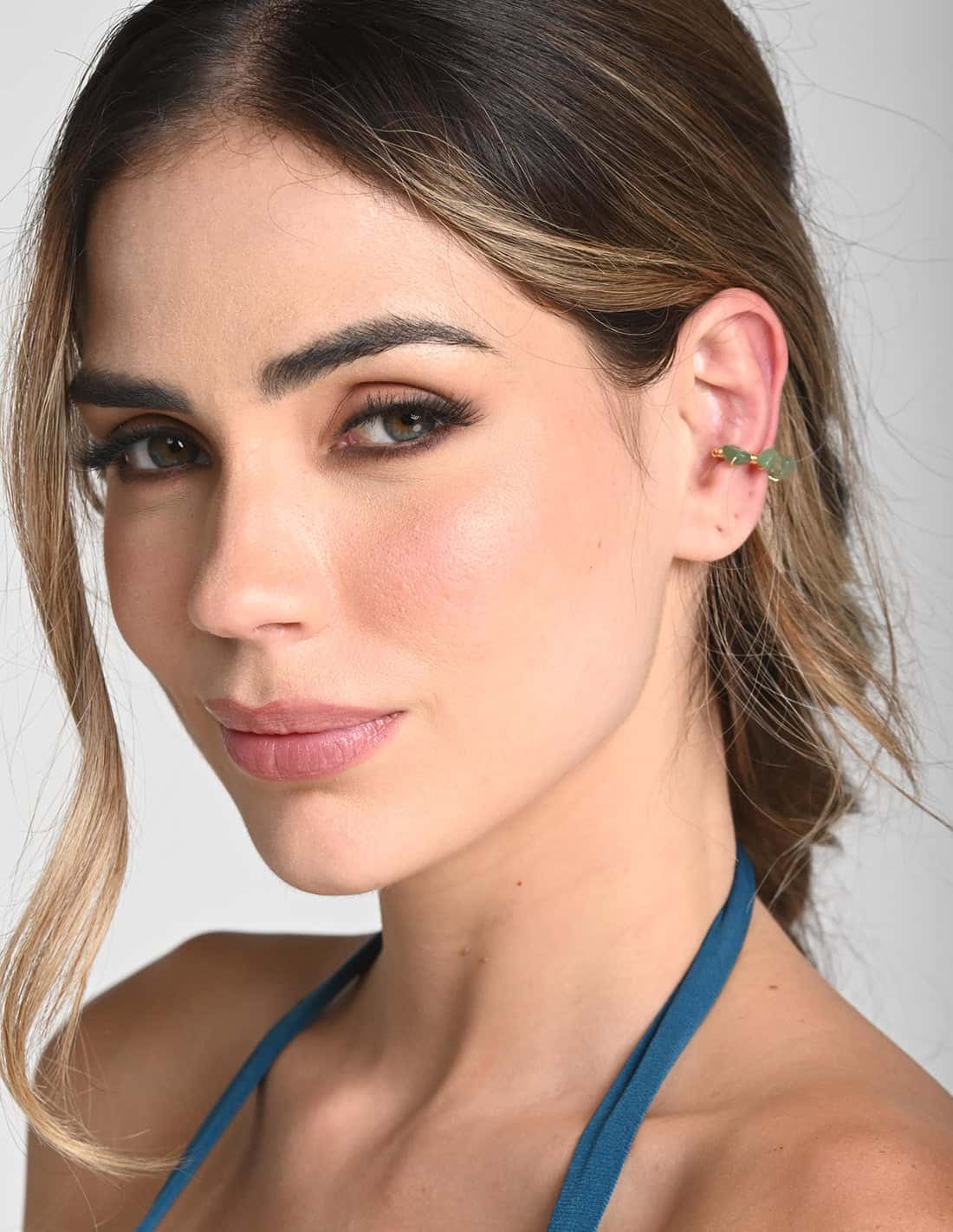 Ear Cuff Nala Aventurina + Green