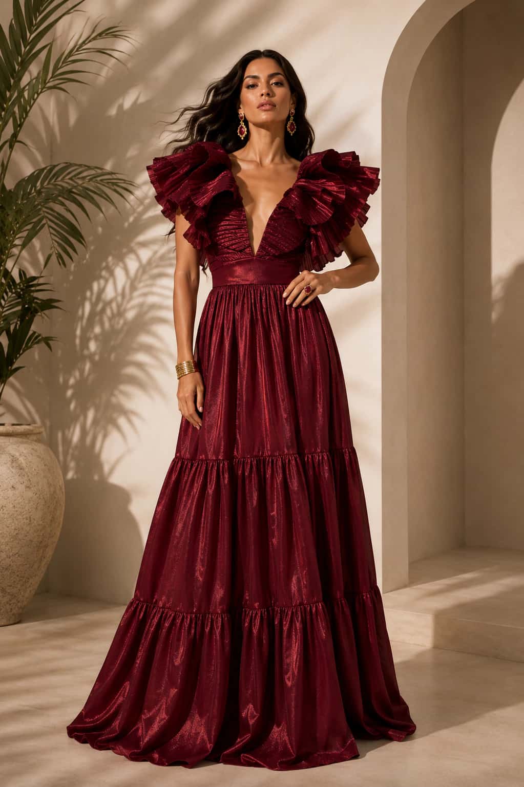 Vestido Armonia Vinotinto - miniatura 4