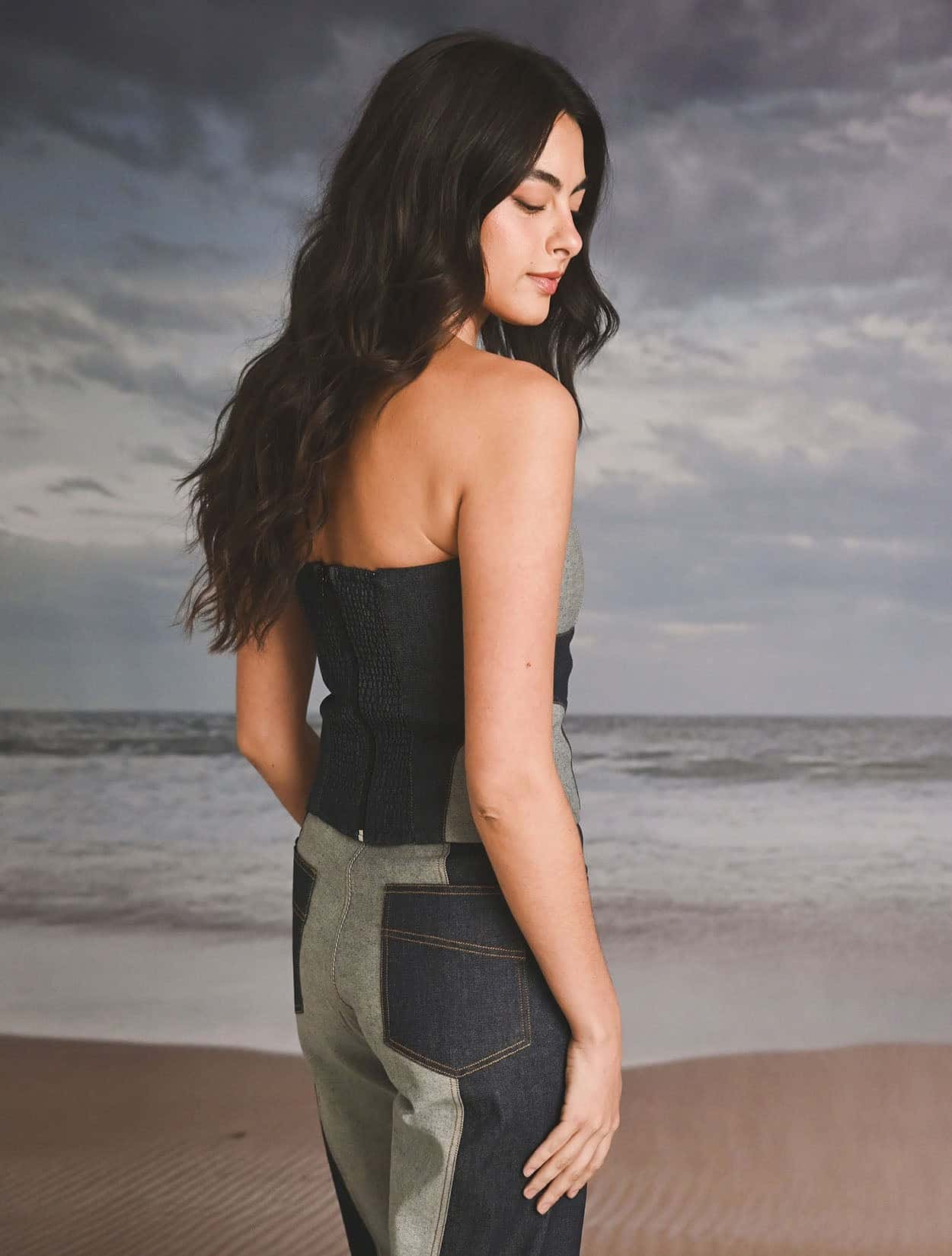 PANTALÓN DENIM BICOLOR - miniatura 3