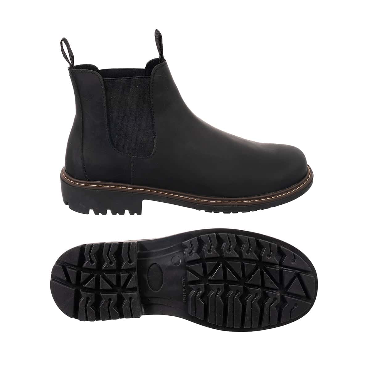 Botas Chelsea Sol Hombre Cuero Graso Negro - miniatura 4