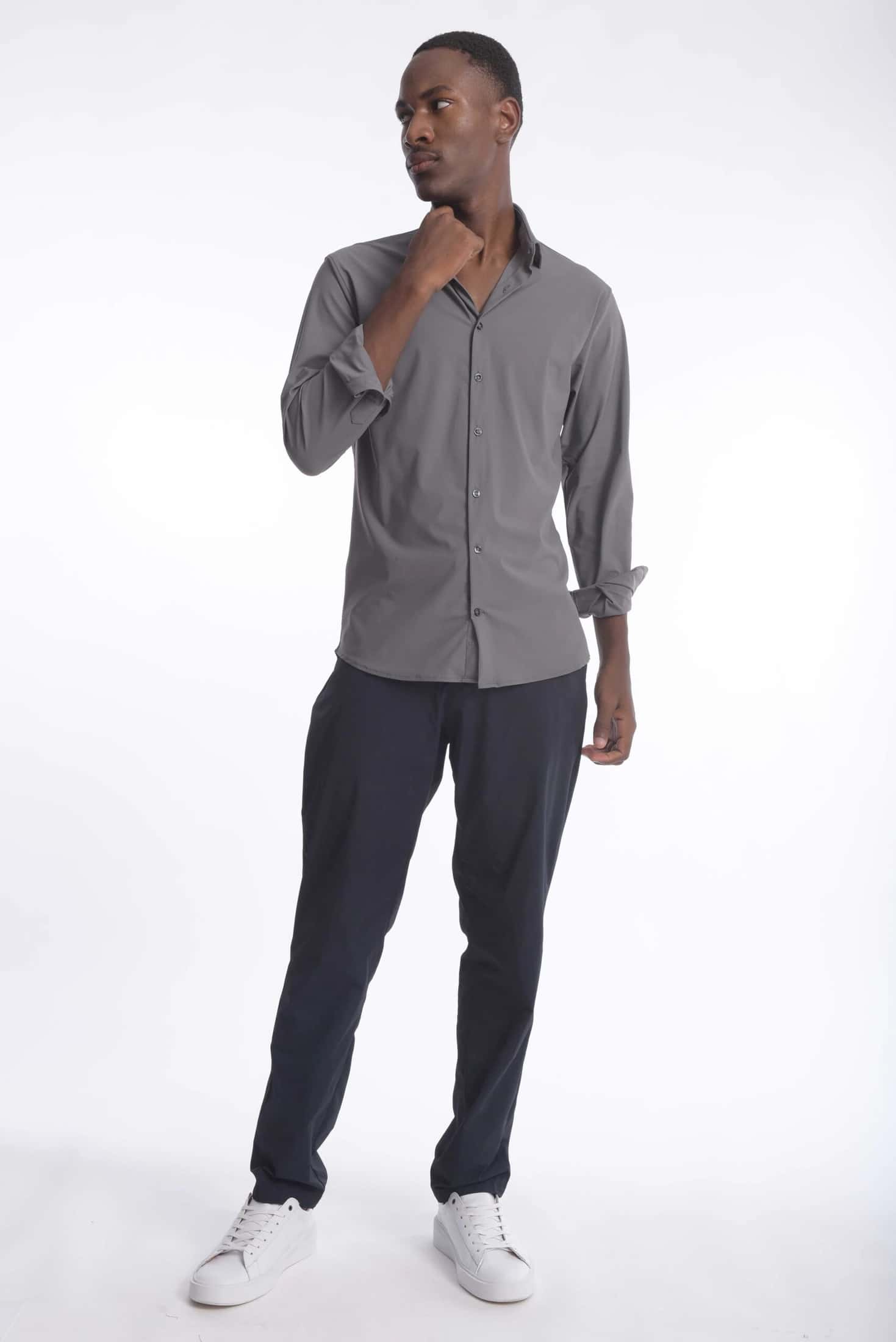Camisa High Performance Gris - miniatura 3