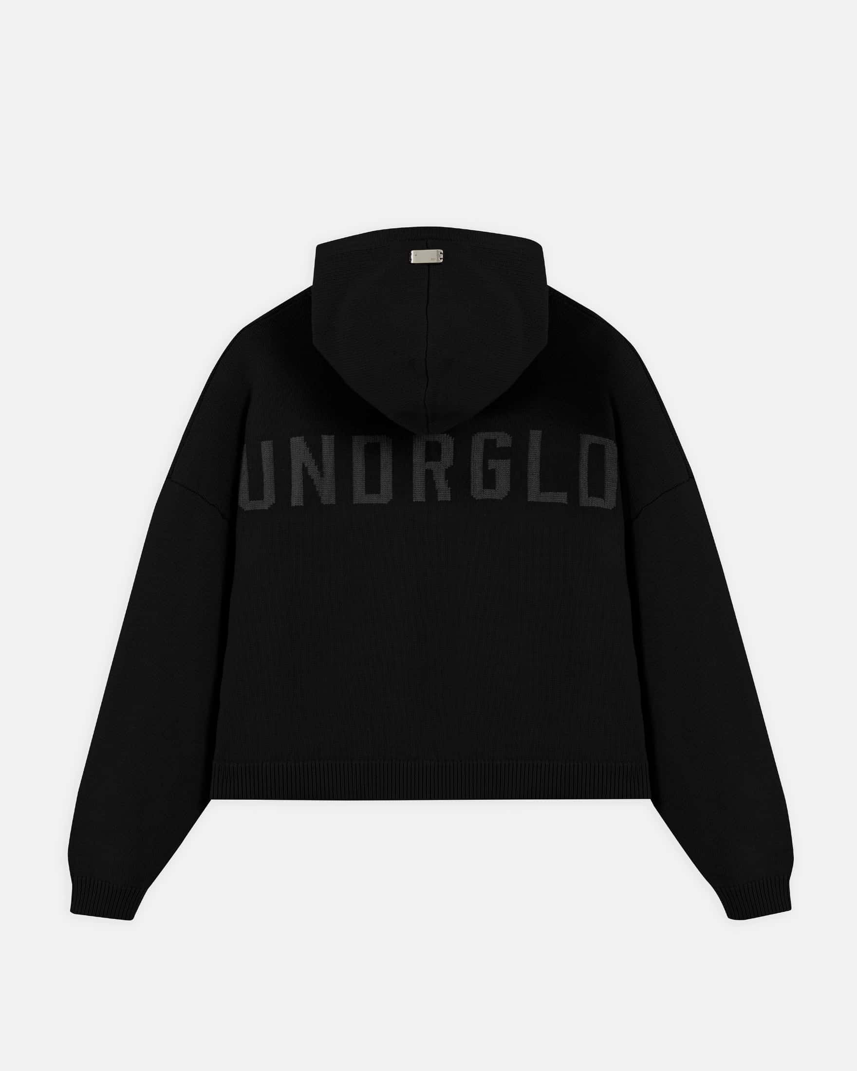 Basics UNDRGLD Knitted Hoodie Black - miniatura 3