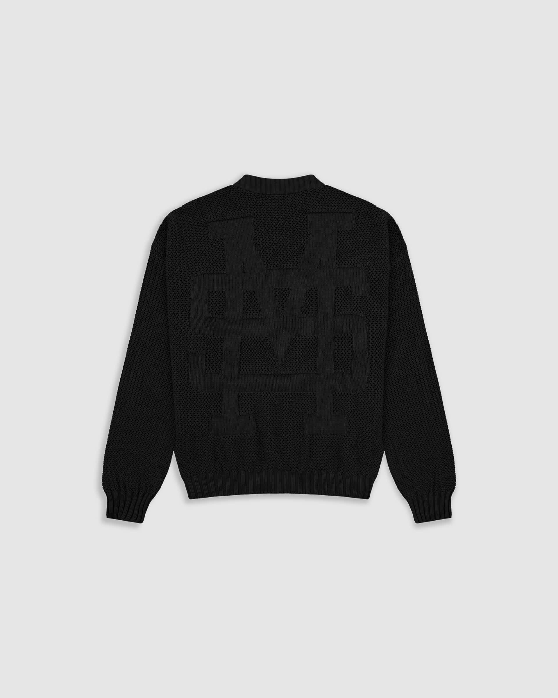 Knit Monogram Sweater - Negro Oscuro