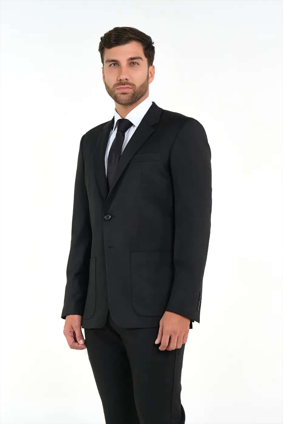 Traje Slim Fit Paño Negro