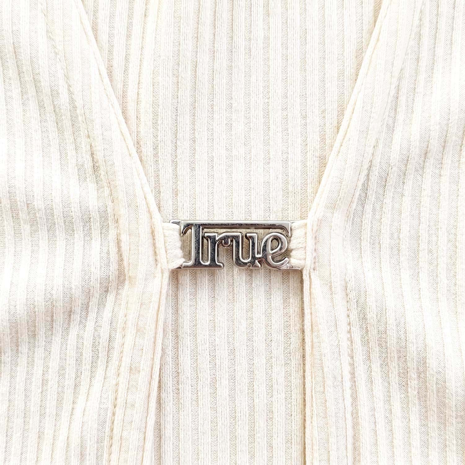 Rib Cropped Cardigan - Cream - miniatura 3