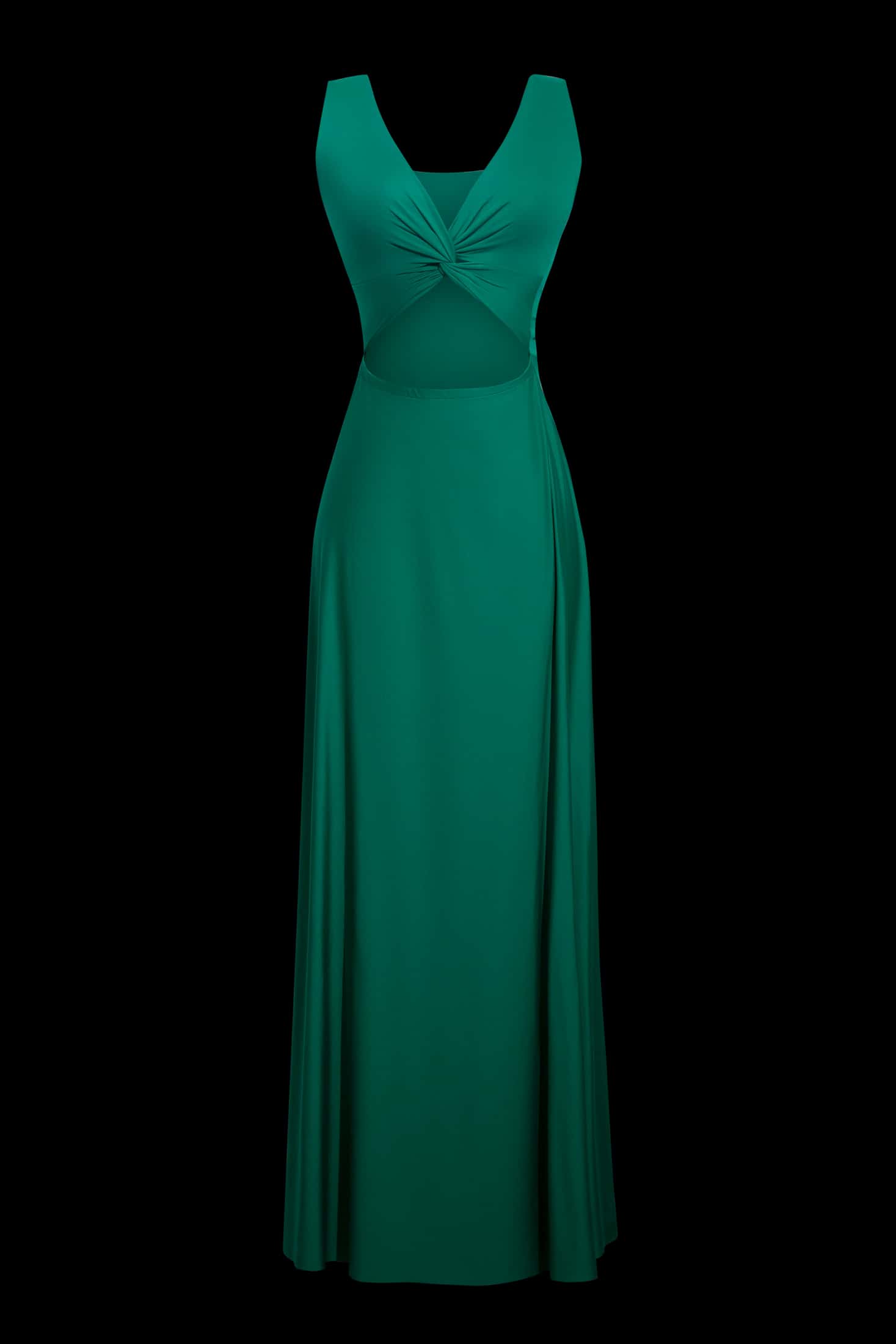 VESTIDO LARGO MULTIFORMAS SAMBA VERDE