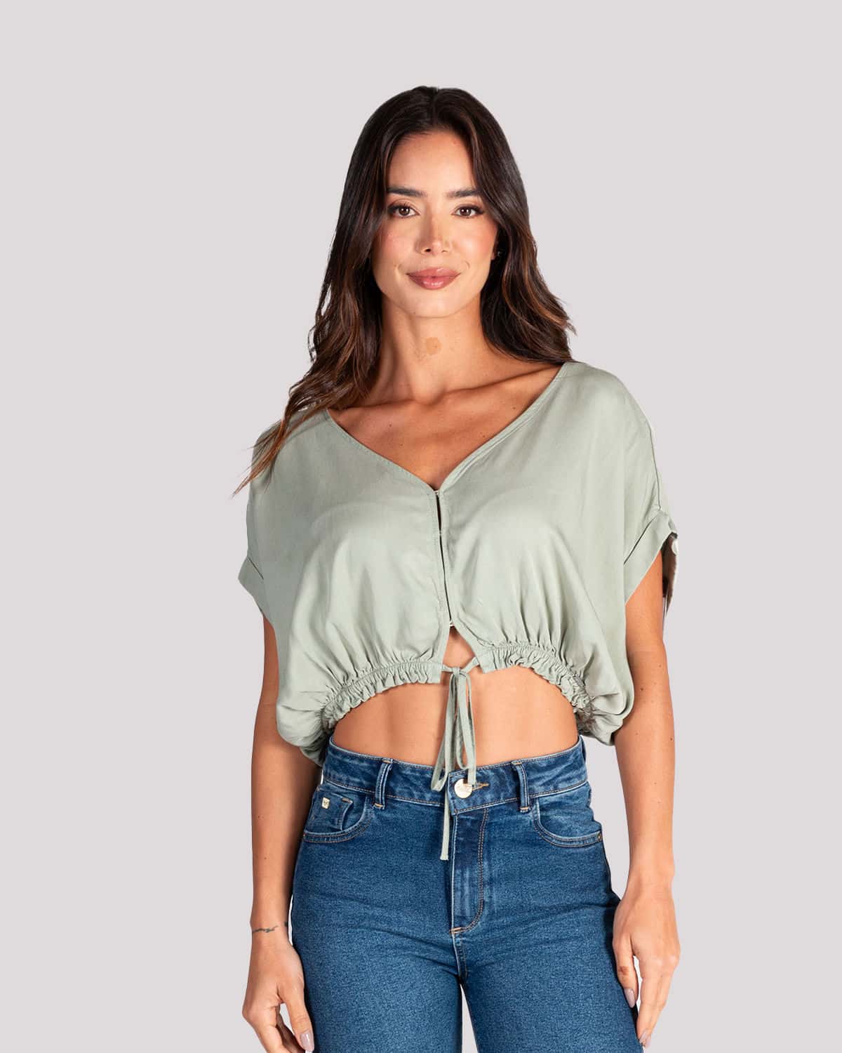 Blusa verde para mujer