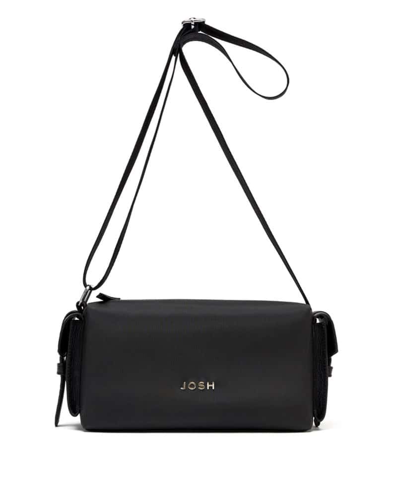 Bolso manos libres en cuero y lona para dama REF P2928