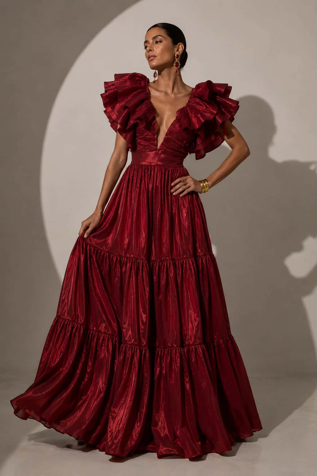 Vestido Armonia Vinotinto - miniatura 2