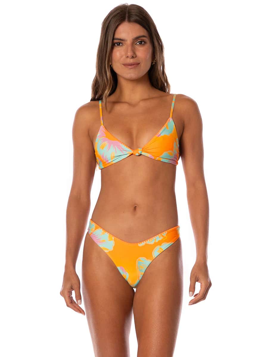 Maaji Hawaiian Floral Sahara Fixed Triangle Bikini Top
