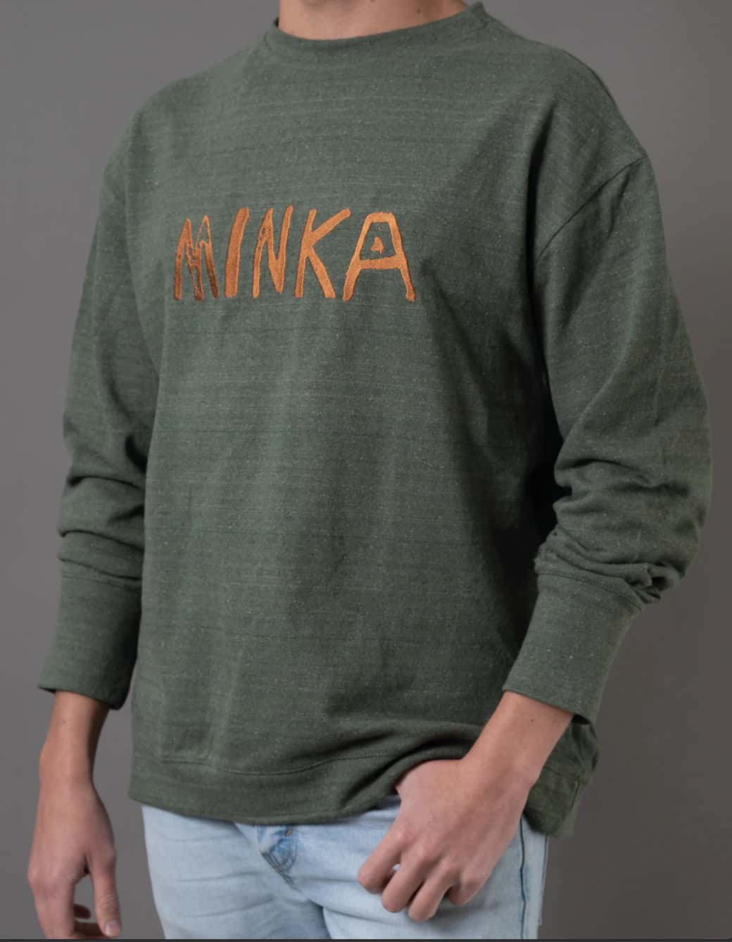Sweater Verde y Naranja Liquen