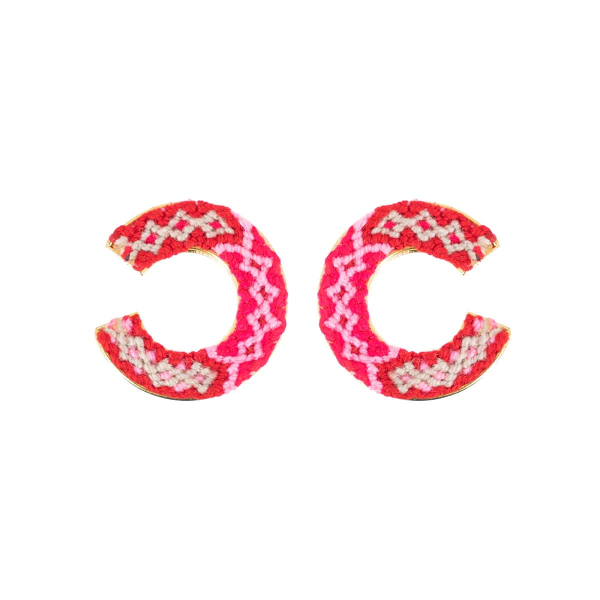 Wayuu Jolotsü  Earrings - Red