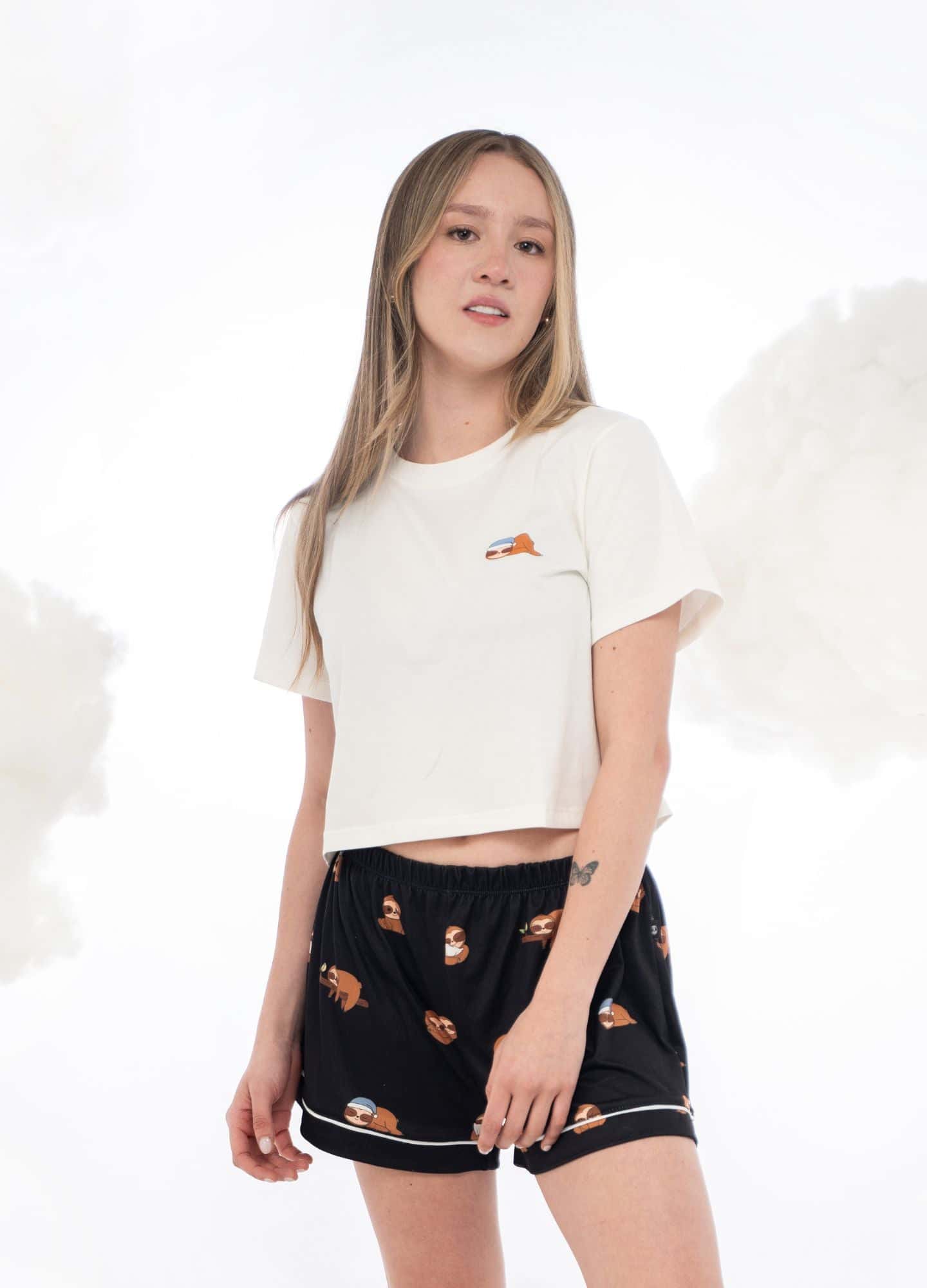 Conjunto Short Perezosos - Negro