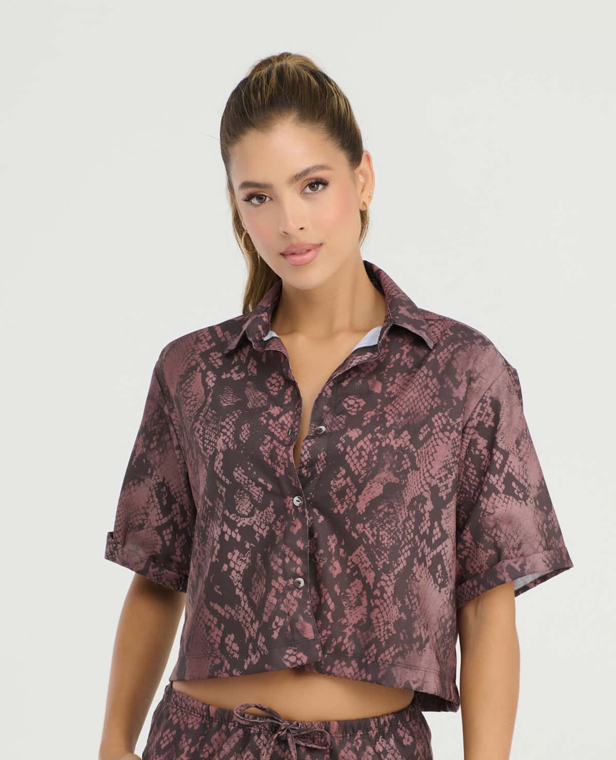 Camisa de Botones | Silueta Amplia | Manga Corta