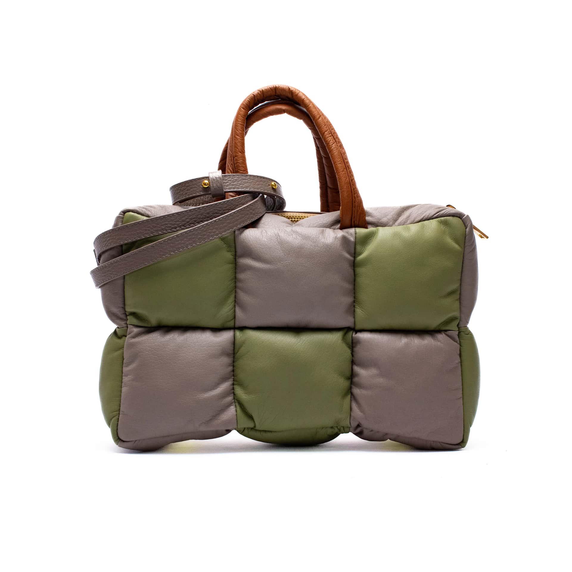 CANDELARIA BAGUETTE BAG  Verde / Taupe + Miel