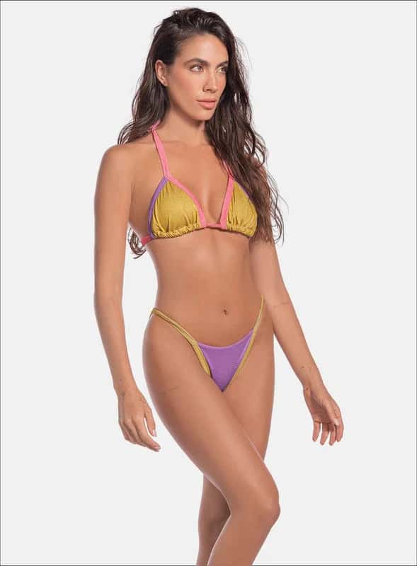 VESTIDO DE BAÑO DOS PIEZAS TELA CON EFECTO BRILLO - PRECIO ESPECIAL