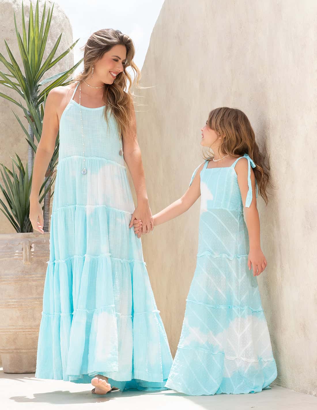Vestido Solara Spotted Turquoise