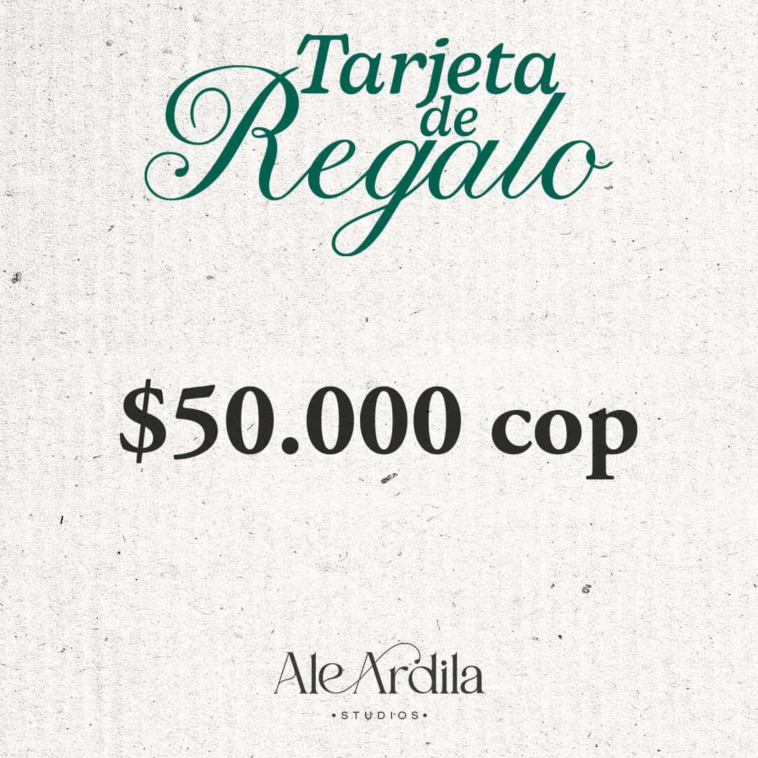 TARJETA DE REGALO - ALE ARDILA STUDIOS