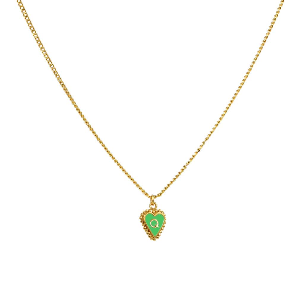 Cadena 1 Letra Heart Verde - miniatura 10