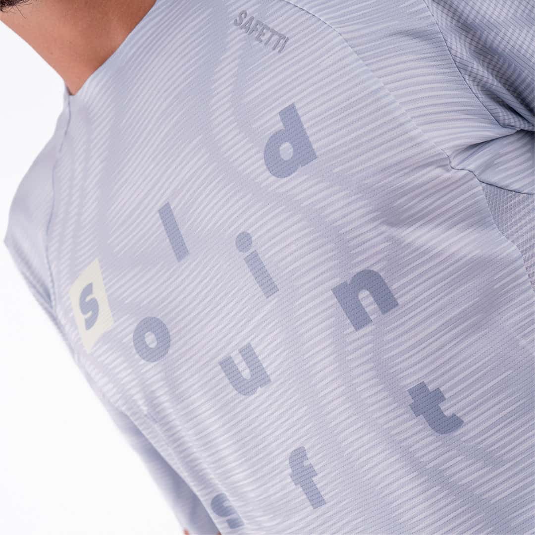 CAMISETA RUNNING MANGA CORTA PRO 405 GRIS CLARO PARA HOMBRE - miniatura 4