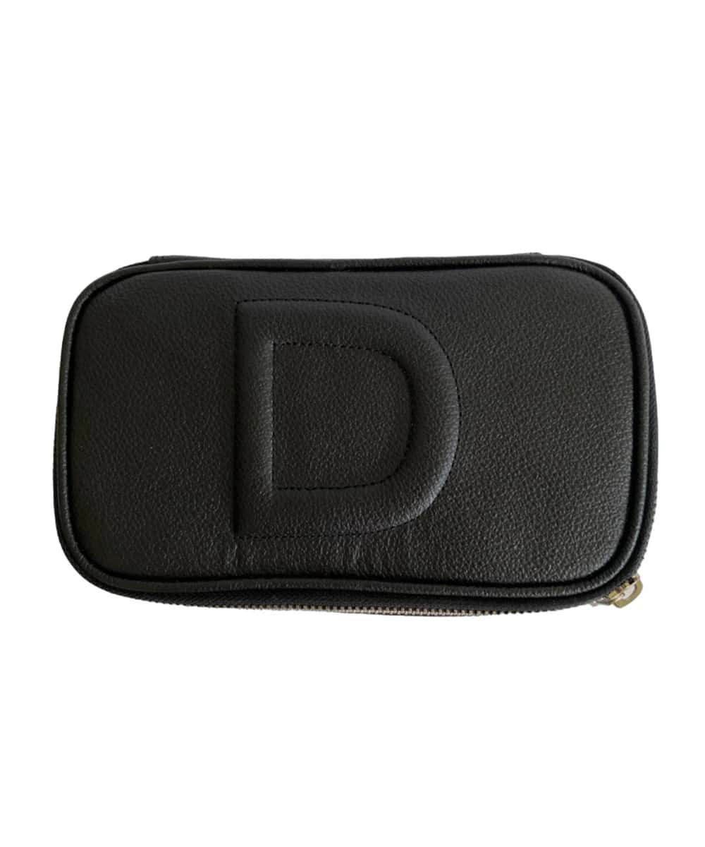 // Pre Order // Cosmetiquera en cuero Beauty Pouch Black - miniatura 6