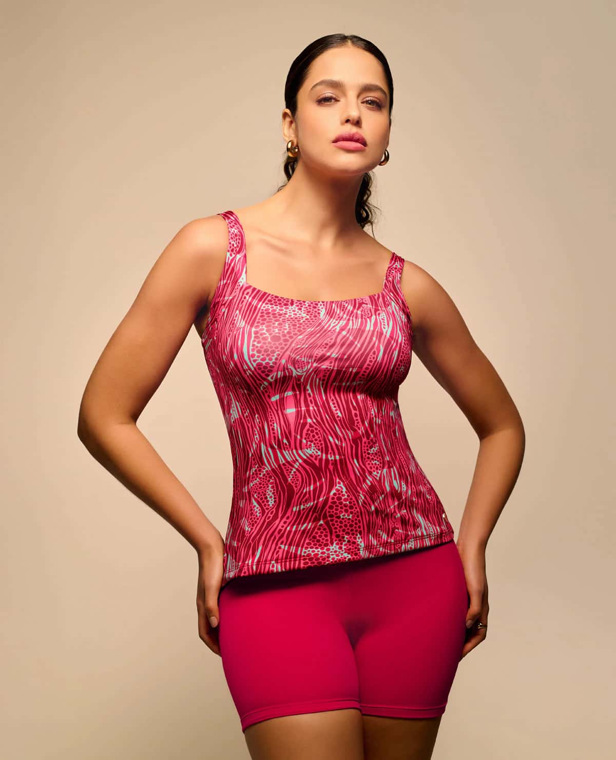 Vestido de Baño Tankini | Copas Fijas Suaves | Cargaderas Ajustables