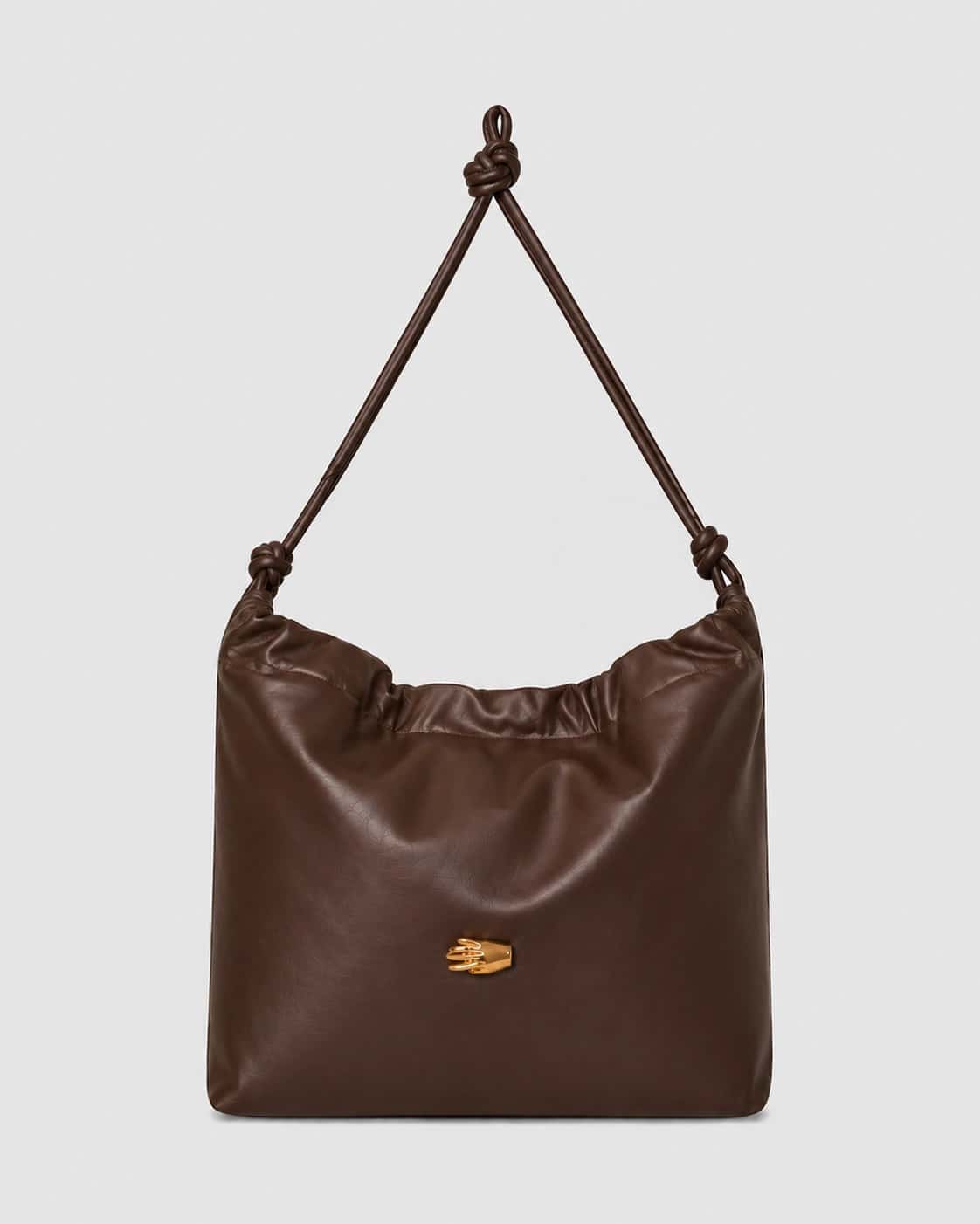 Le Sac M Chocolate Leather Bag