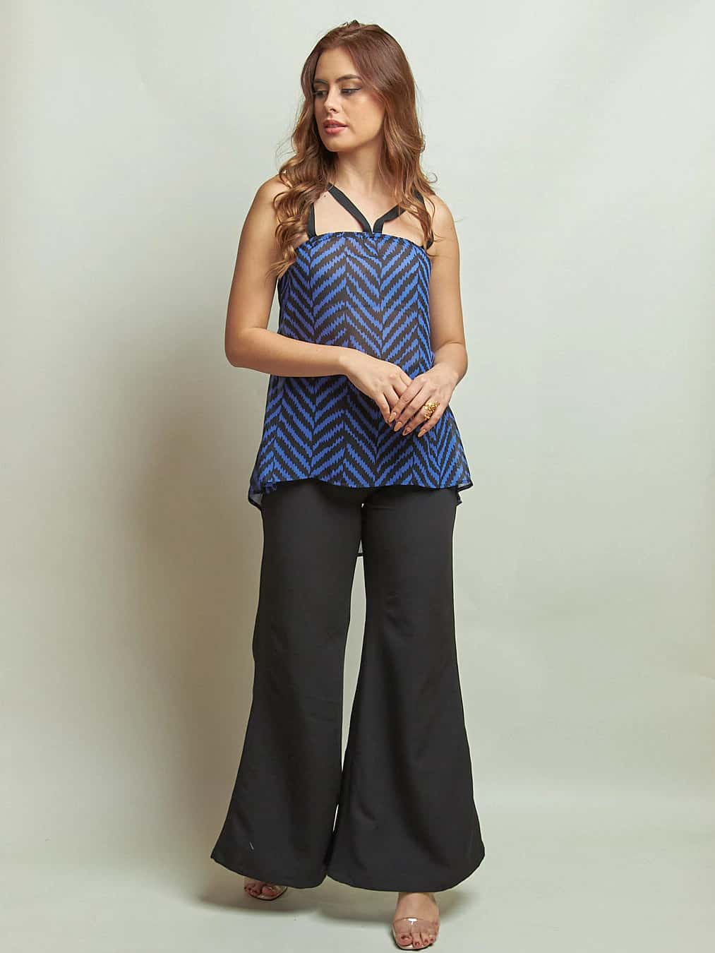 Blusa Candela Azul Estampado - miniatura 3