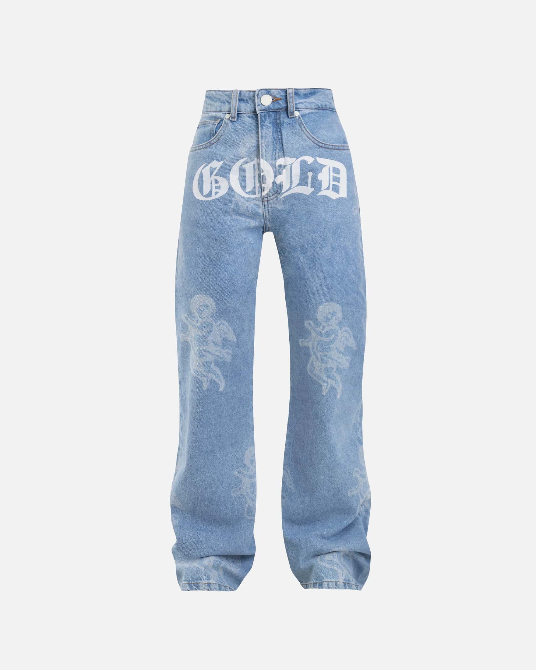 Gratia Plena Cherubs Wide Jean Washed Blue - miniatura 1