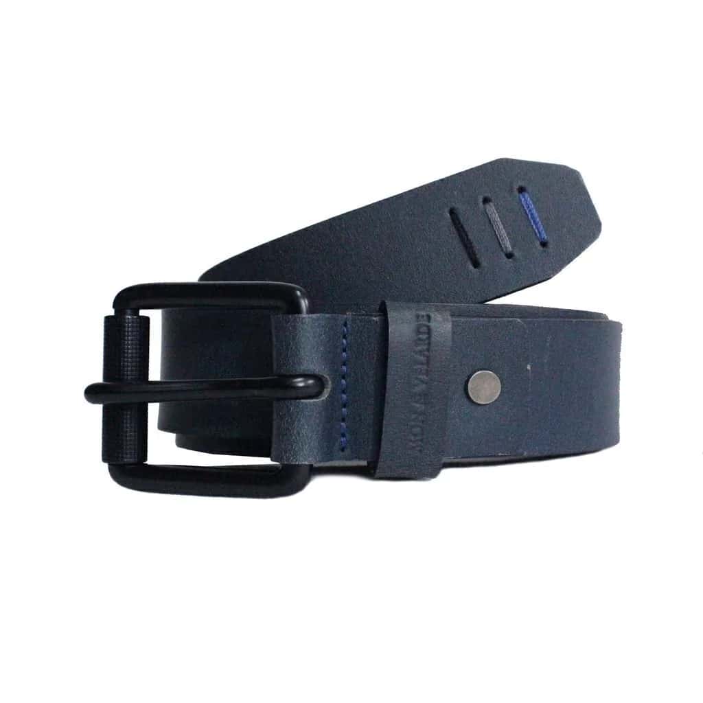 Cinturón de cuero para hombre Azul