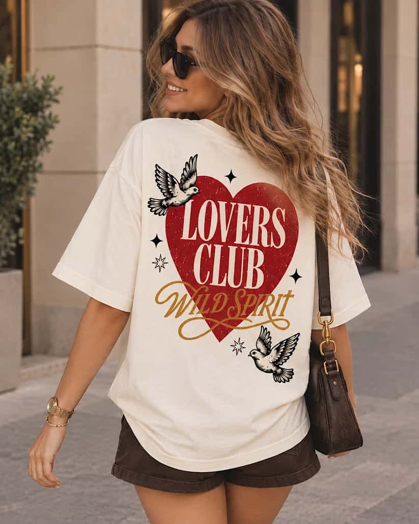 Camiseta Lovers Clud  Blanco