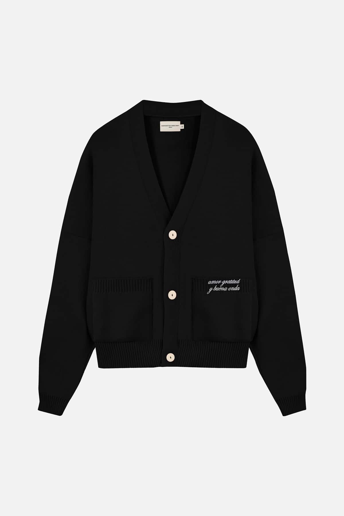 SIGNATURE CARDIGAN BLACK