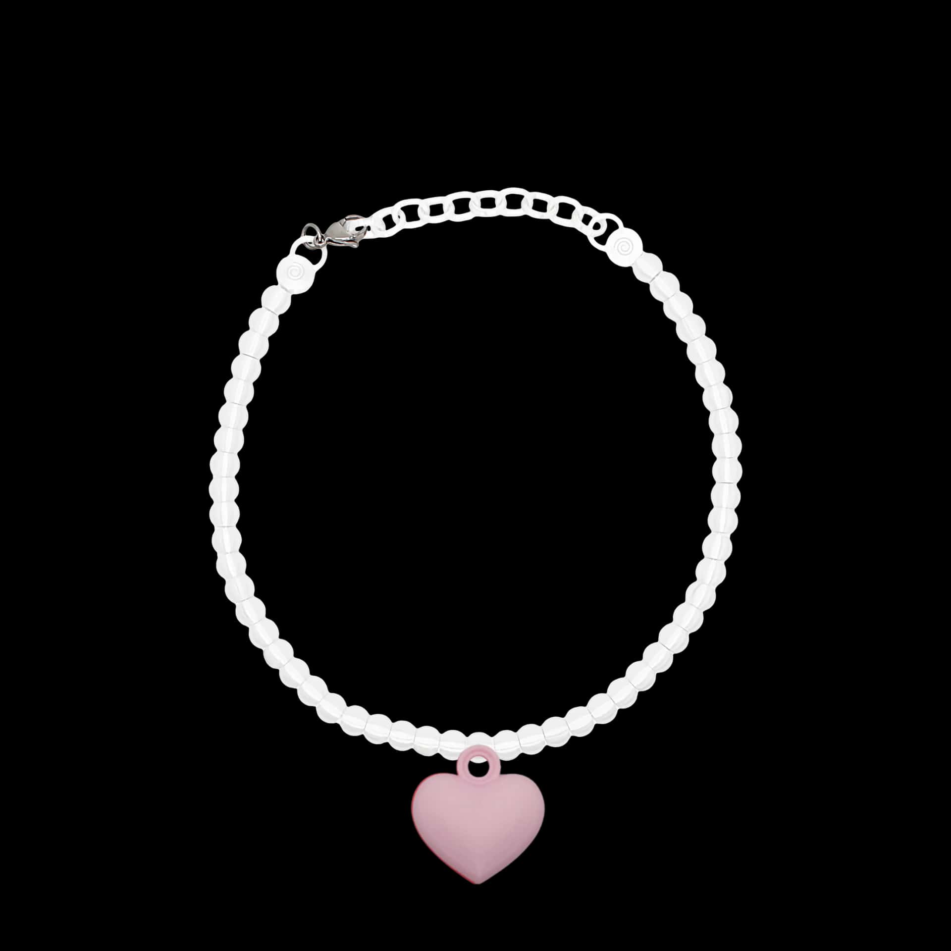 COLLAR CON CADENA DE PERLAS Y DIJE DE RELICARIO