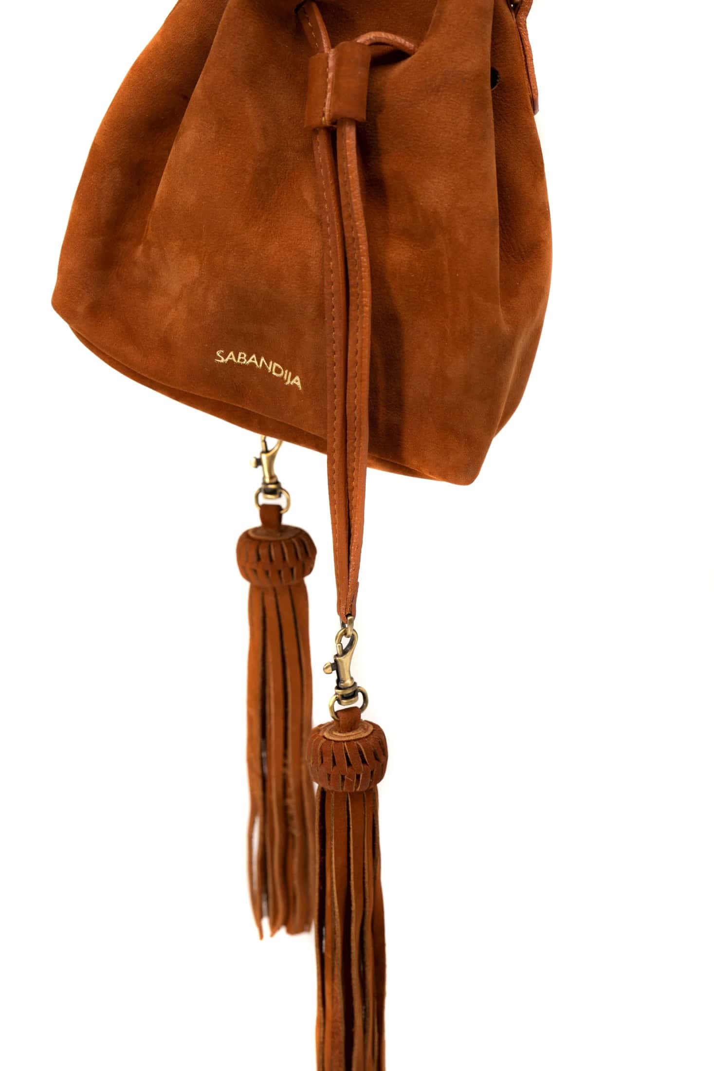 Lechuza suede crossbody bag