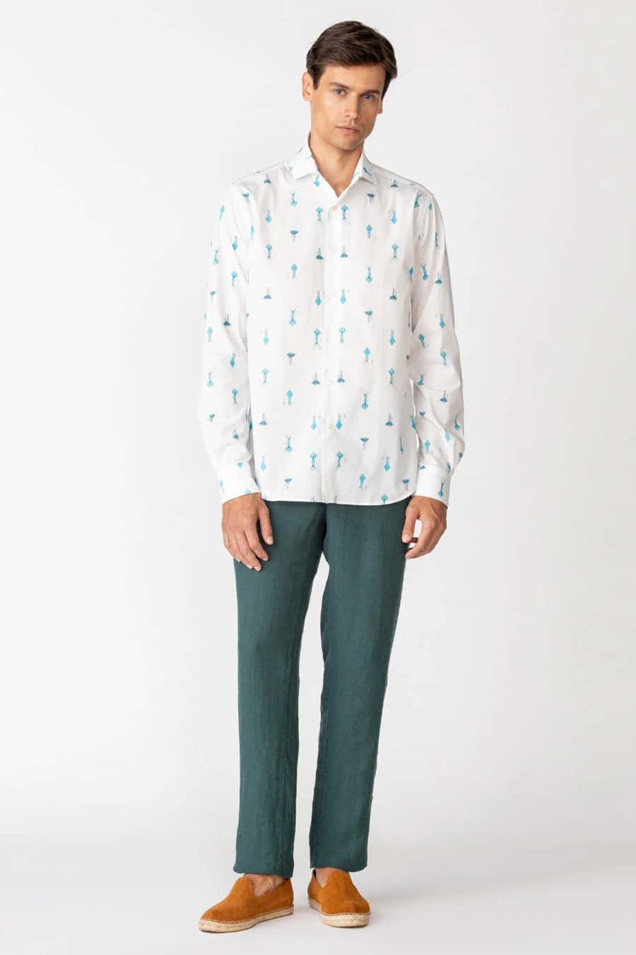 Men's cotton shirt white epiro