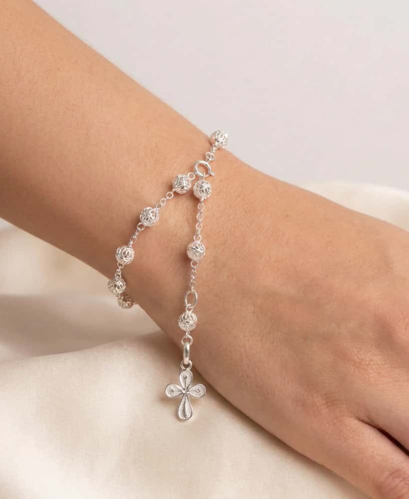 Pulsera Denario Plata ley 950 Filigrana
