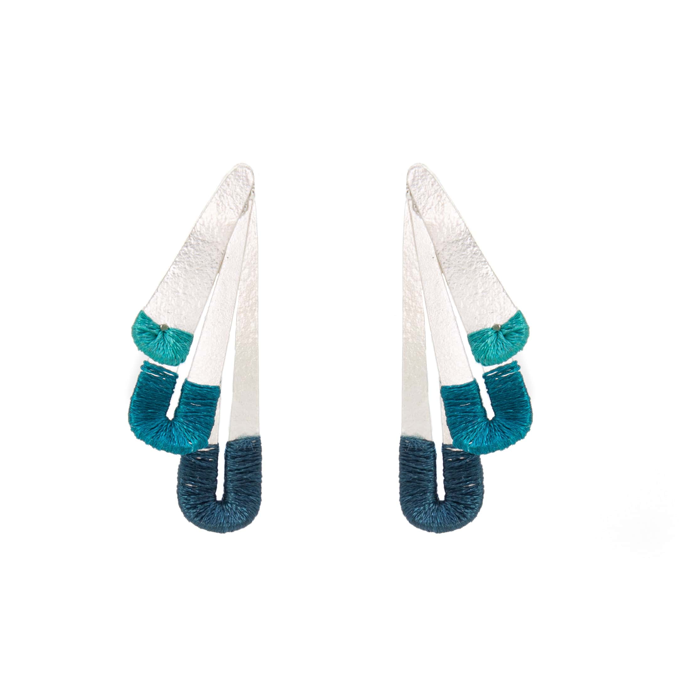 Trio Woven Wing Earrings