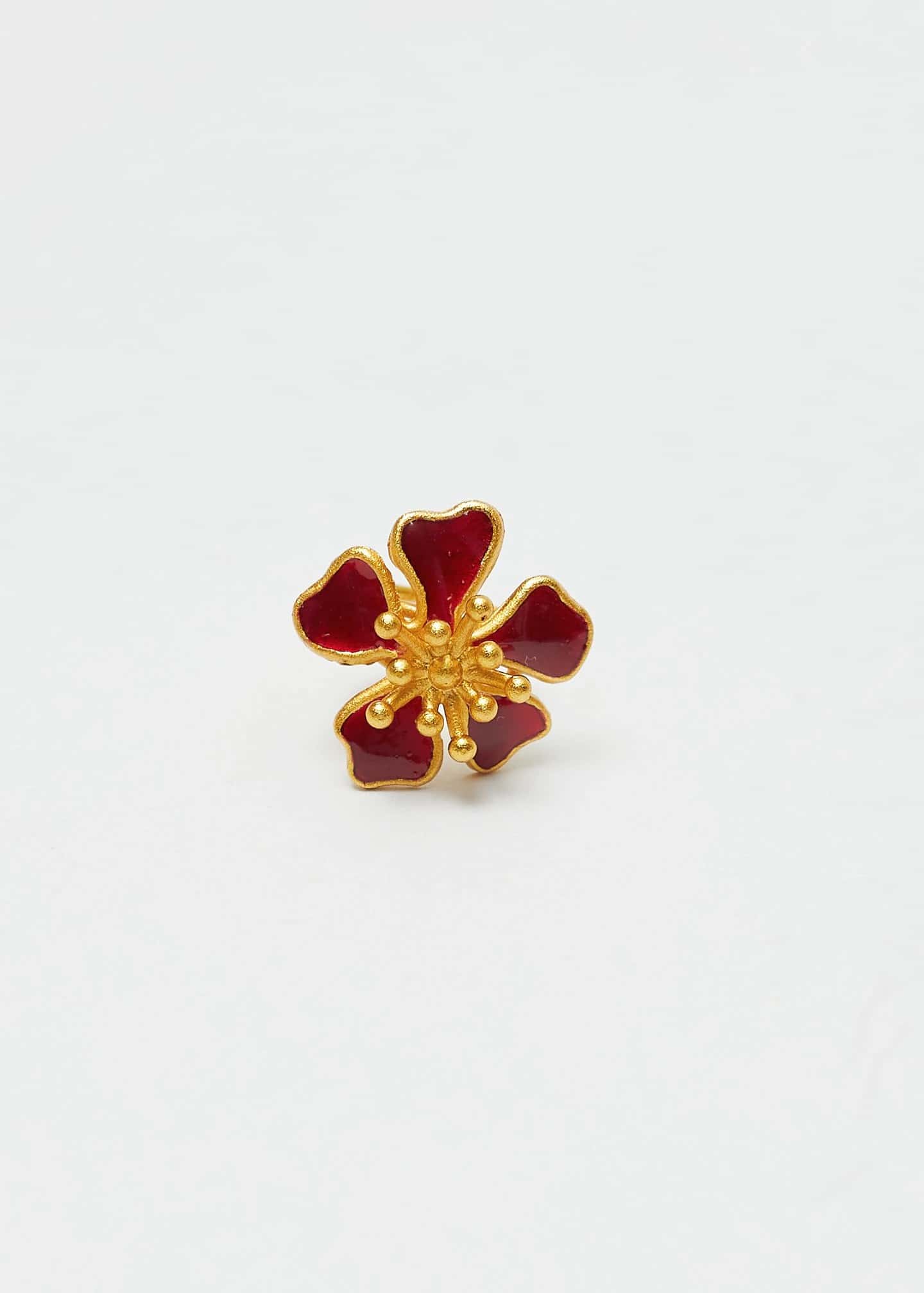 Earcuff Aurora mini rojo vino