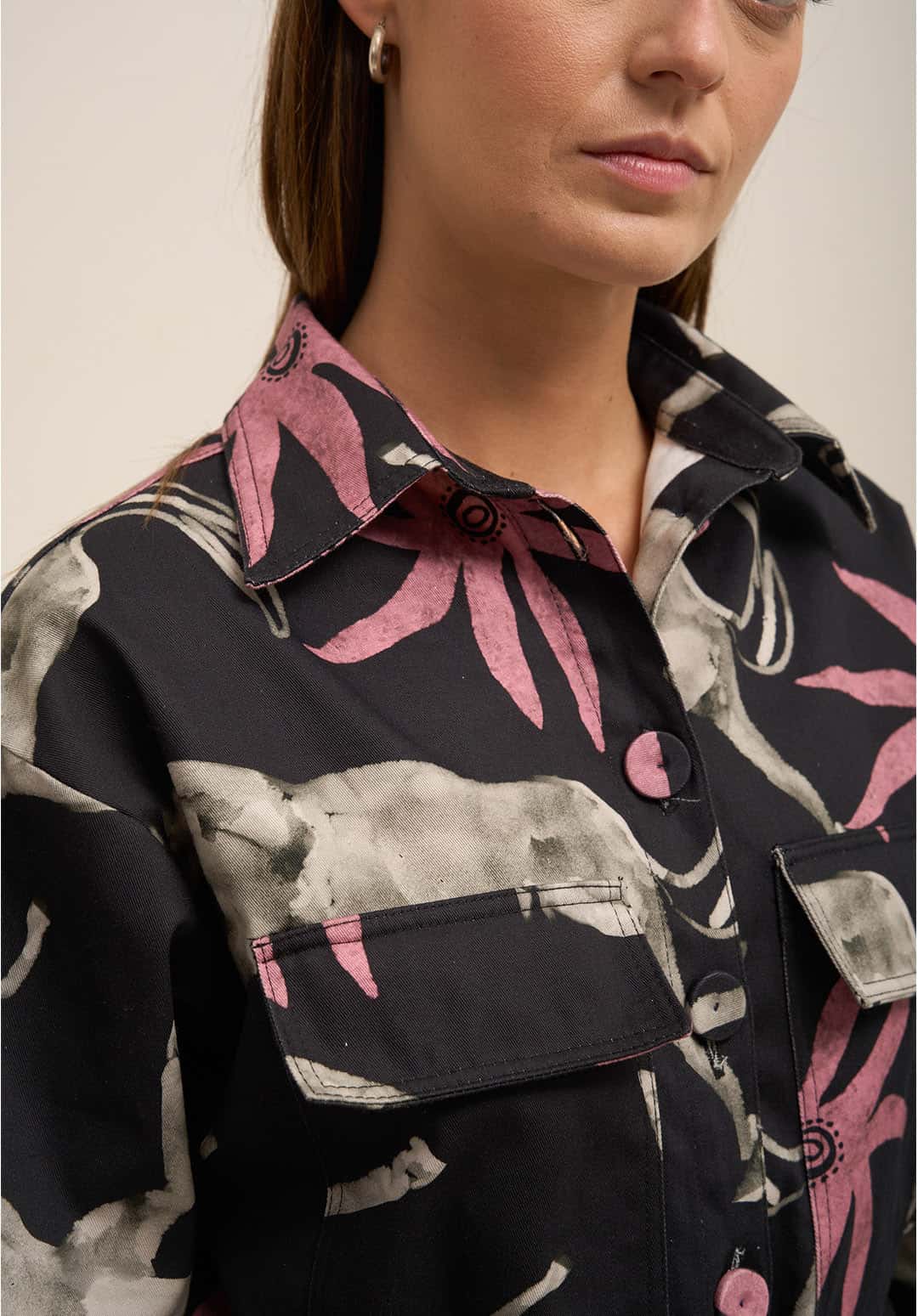 Chaqueta Estela Negro Rosa - miniatura 3