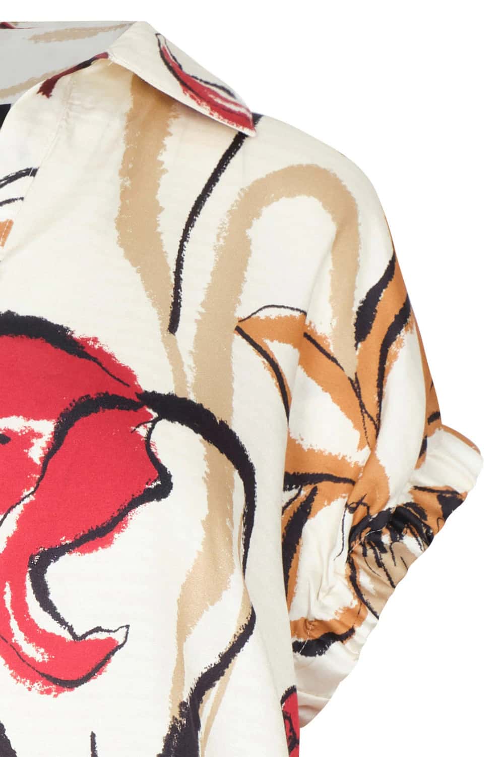 Blusa Janine ivory burgundy - miniatura 2