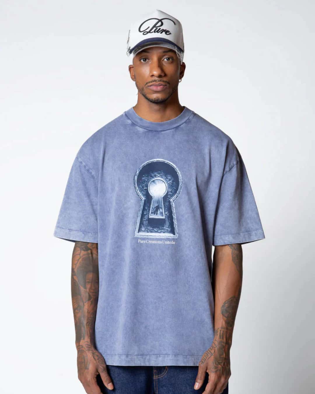 DOPAMINE BLUE KEYHOLE T-SHIRT - miniatura 2