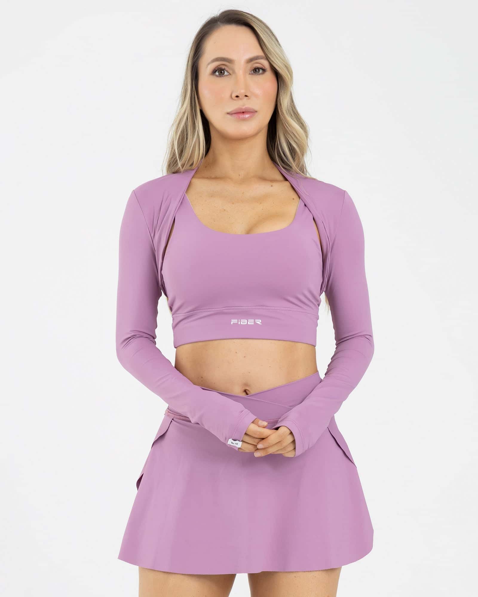 Top complemento layer rosa mouve level up FIBER