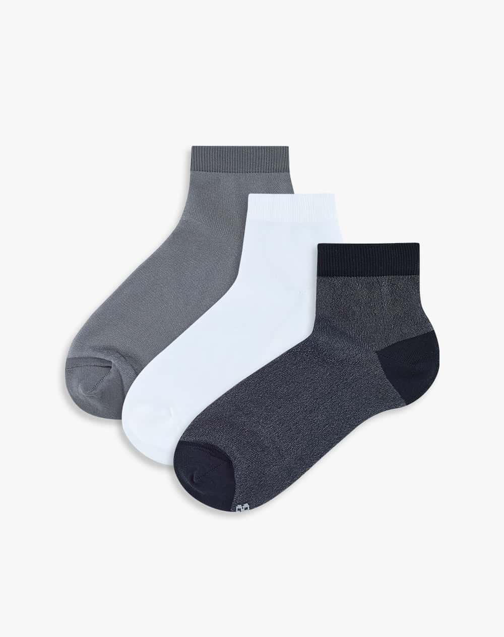 Medias mujer tobillera pack x3 surtido