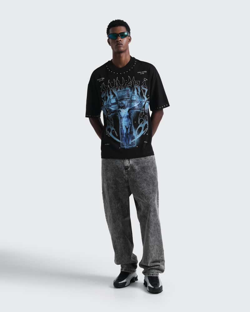 Camiseta Negra Oversize Alpha - miniatura 8