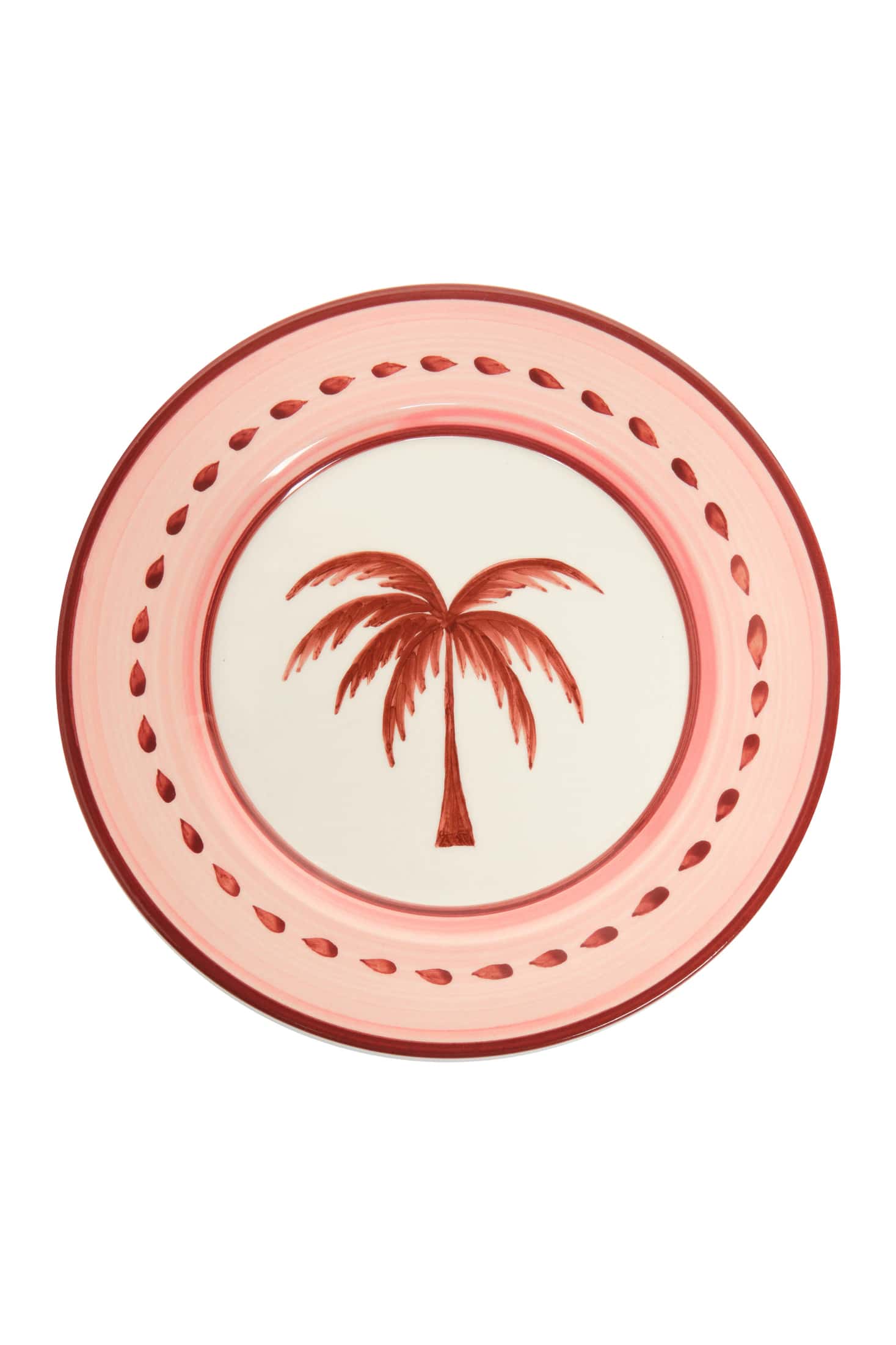 JDD Palm Salad Plate / Soft Pink